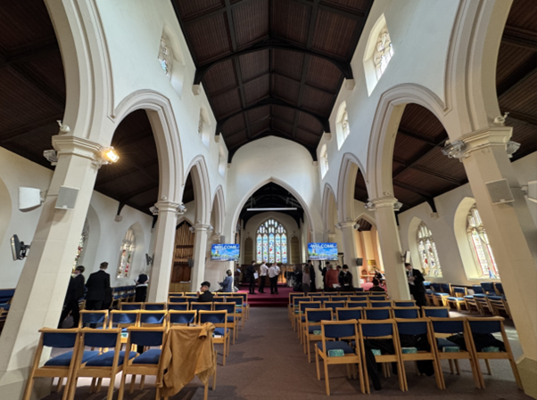 A photo of the inside of a church from a Year 10 RE Trip