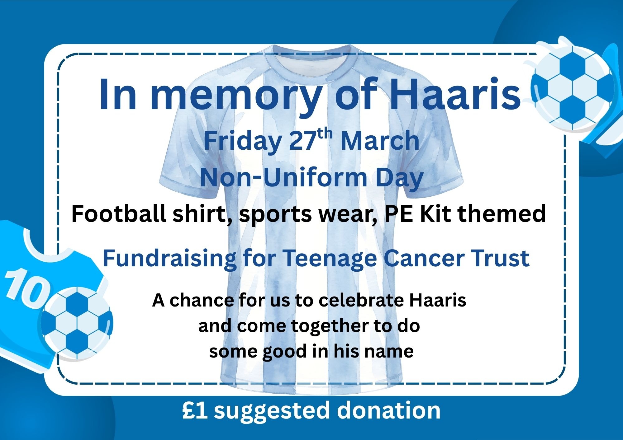 Football shirt fundraiser Football shirt fundraiser